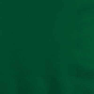 Club Pack of 1200 Hunter Green 2-Ply Disposable Beverage Napkins 5"