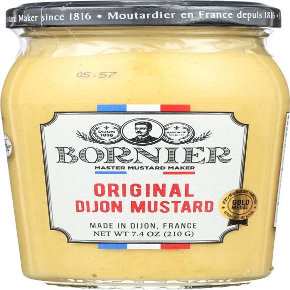 Bornier French Original Dijon Mustard (2 Pack, Total of 14.8oz)