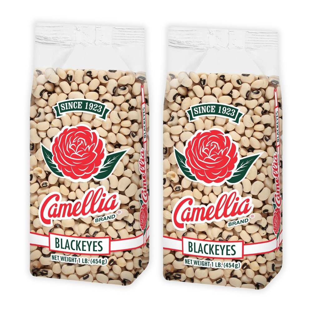 Camellia Brand Dried Blackeye Peas  Premium Non-GMO Southern Pea for Hoppin John, Soups, Stews, Salads, New Years Day, and Side Dishes  Gluten-Free, High Protein, Vegan & Vegetarian Friendly, 1 Pound (Pack of 2)