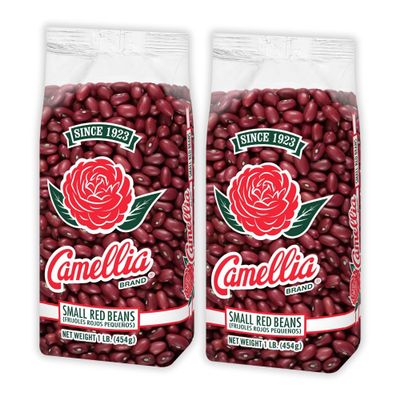 Camellia Brand Dried Small Red Beans Premium Dried Beans, Caribbean style Red Beans, Jamaican Rice and Peas, for Soups, Stews, and Vegetarian Meals Non-GMO, Gluten-Free, 1 Pound (Pack of 2)