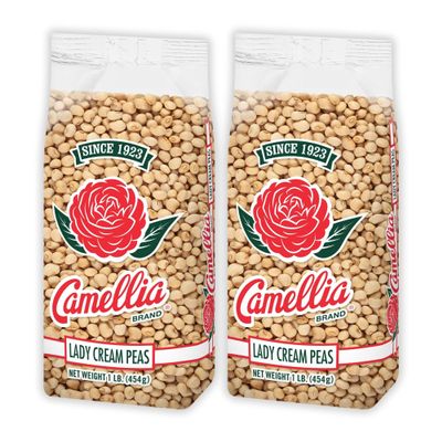 Camellia Brand Dried Lady Cream Peas  Premium Creamy Southern Peas for Traditional Southern Dishes, Succotash, Soups, Stews, Salads, and Vegetarian Meals  Non-GMO, Gluten-Free, High Protein, 1 Pound (Pack of 2)