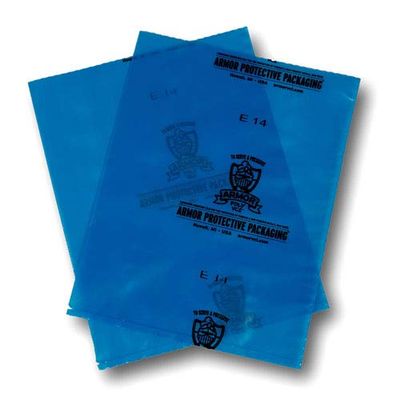 12" x 18" x 4 mil Blue Plastic VCI Rust-Preventing Layflat Bags (Case of 500)