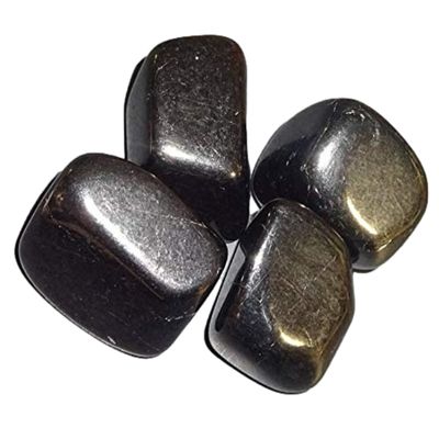 Jet gemstone - tumbled & hand polished natural metaphysical crystal healing jet protection gemstone