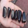 Jet gemstone - tumbled & hand polished natural metaphysical crystal healing jet protection gemstone view 4