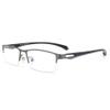 ACXZ Anti-Blue Half Frame Men Reading Glasses, Anti-Eye Strain and Anti-Glare Computer Glasses, TR90 Flexible Temples, Gray view 2