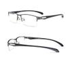 ACXZ Anti-Blue Half Frame Men Reading Glasses, Anti-Eye Strain and Anti-Glare Computer Glasses, TR90 Flexible Temples, Gray view 4