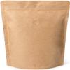 12oz Coffee Bags 100 Pieces - High Barrier Natural Kraft Paper Stand up Ziplock Pouches Bags with Valve & Zipper (100 Pcs, 12 Ounce/340 Gram/0.75 lb) view 1