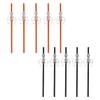 10pcs Halloween Straws Plastic Skull Skeleton Drinking Straws Juice Soda Cocktails Shakes Disposable Straws For Birthday Halloween Party Supplies (Black and Orange) view 1