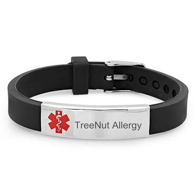 Sunling Personalized Medical Alert Bracelet Disease Awareness Emergency ID Bracelet for Men Women Kids