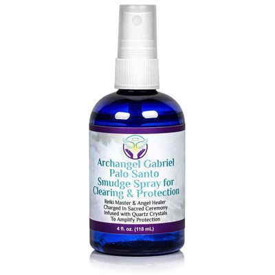 Heal The Masses Palo Santo Spray - Archangel Gabriel Smudge Spray for Clearing & Protection - Smokeless Aromatherapy Mist with Essential Oils - 4 Fluid Ounces