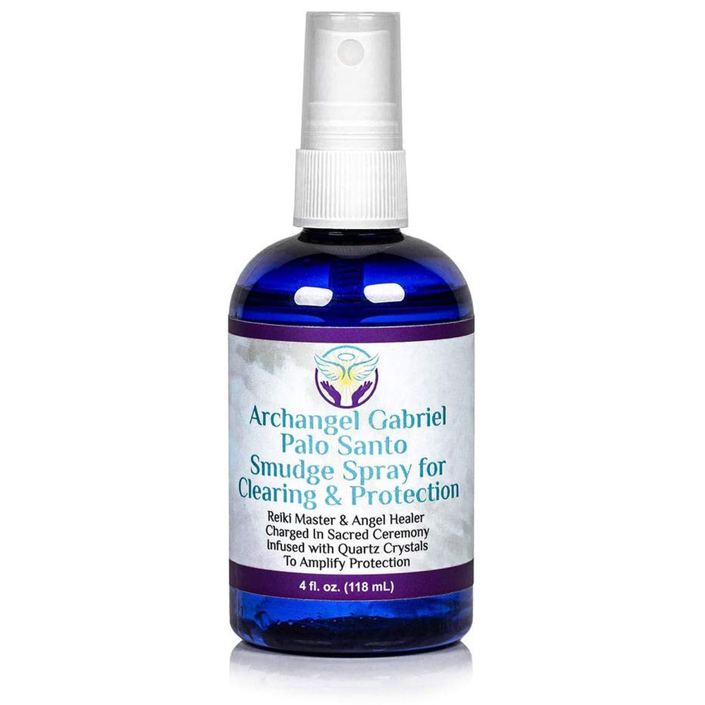 Heal The Masses Palo Santo Spray - Archangel Gabriel Smudge Spray for Clearing & Protection - Smokeless Aromatherapy Mist with Essential Oils - 4 Fluid Ounces