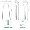 3 PCS Metal Tongue Scraper, Tongue Scrapers for Adults, Stainless Steel Tounge Scrappers, Tounge Scraper, Portable Tongue Scrappers YLYL view 2