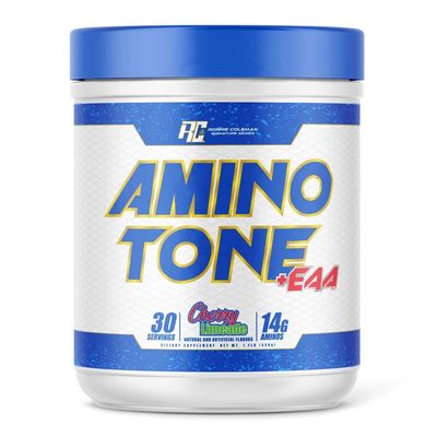 Ronnie Coleman Signature Series Amino-Tone EAAs Amino Acids Powder with BCAAs, Hydration Essential Amino Acids Post Workout Muscle Recovery, Cherry Limeade, 30 Servings
