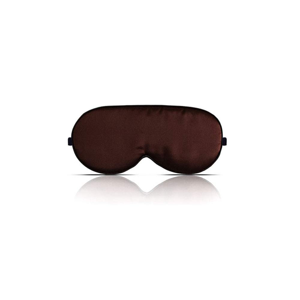 Adjustable Natural Silk Sleep Mask Blindfold, Breathable Sleep aid Eye Mask #Brown