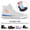 SQHT Heel Lift for Achilles Tendonitis, Heel Pain and Leg Length Discrepancy, Shoe Inserts for Men and Women (Blue&Beige, Small (0.6" Height)) view 4