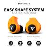 Decibullz - 25 Pairs Custom Moldable Earplugs Bulk Pack, 31dB Highest NRR, Comfortable Ear Protection for Safety, Work, Shooting, Individually Wrapped, Orange view 4