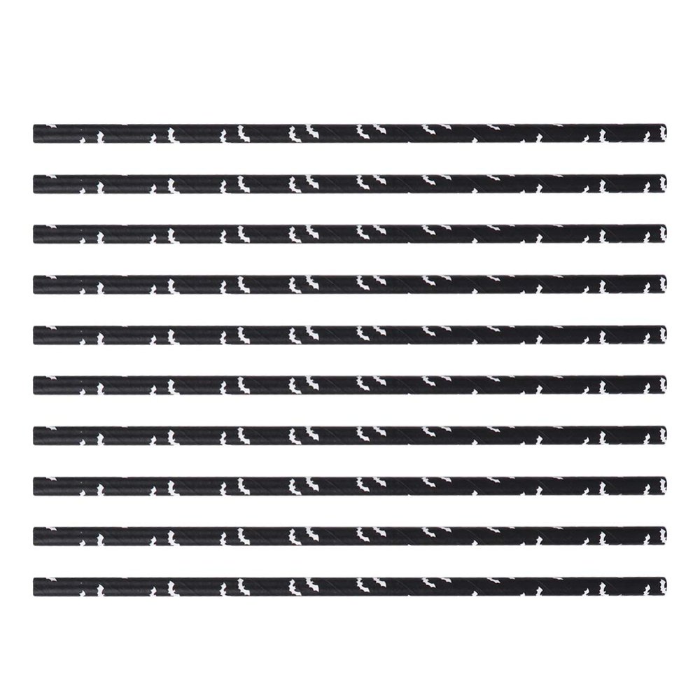 50pcs Halloween Paper Drinking Straws for Juices Shakes and Beverages for Halloween Celebrations and Themed Events