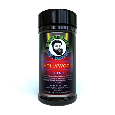 Bearded Butchers Hollywood Blend Seasoning, 5.5 oz Shaker  Sweet & Sultry with Cane Sugar & Molasses, Perfect for Pork Ribs, Pulled Pork, Brisket, Chicken  No MSG, Gluten-Free