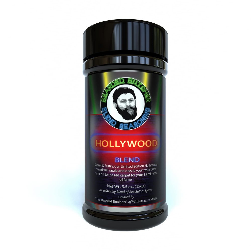 Bearded Butchers Hollywood Blend Seasoning, 5.5 oz Shaker  Sweet & Sultry with Cane Sugar & Molasses, Perfect for Pork Ribs, Pulled Pork, Brisket, Chicken  No MSG, Gluten-Free