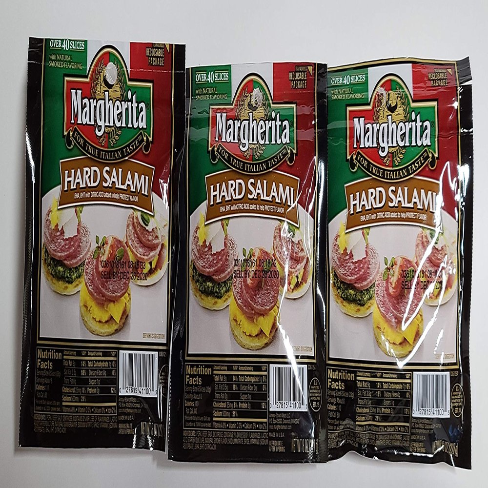8 Oz Margherita Hard Salami Slices (3 Pack)