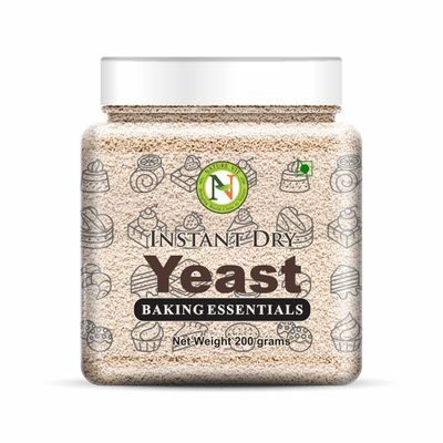 NatureVit Baker's Instant Dry Yeast, 200g | Premium Yeast for Baking Bread, Pizza, Cake, Doughnuts, and Wines | Fast-Rising & Long Shelf Life