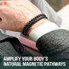 MagnetRX Hematite & Leather Magnetic Bracelet  Max Strength Natural Stones  Beaded Magnetic Hematite Bracelets (Small) view 3