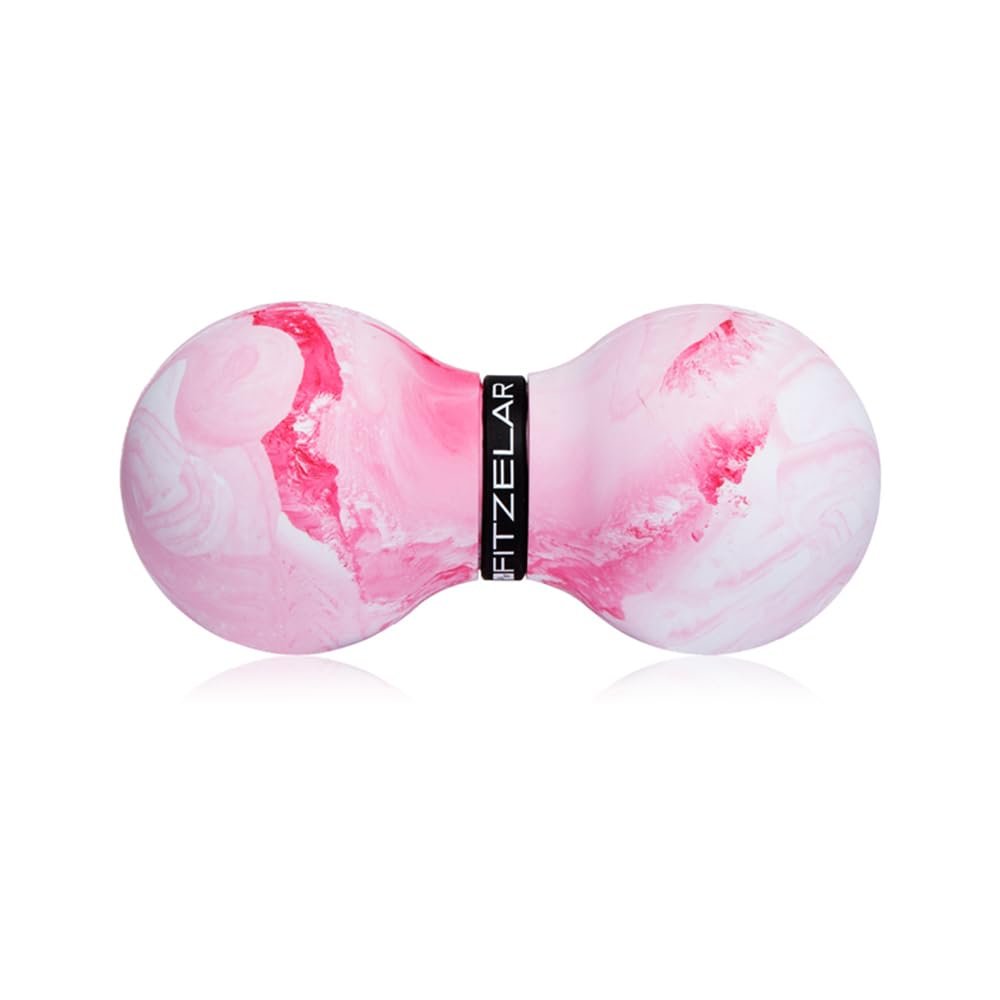 FITZELAR Double Lacrosse Massage Ball for Myofascial Release, SGS Certification, Massage Deep Tissue for Waist Back Feet, Trigger Point Therapy, Muscle Knots, Peanut Massage Ball for Muscle Pain
