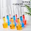 FOCUSLINE 50 Pack Jelly Shot Syringes, 1.5 OZ Capacity Plastic Shot Glasses, Durable Jelly Shot Syringes with Lid, Perfect for Halloween, Thanksgiving, Christmas view 3