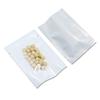 PABCK 1000Pcs 3.9x5.9 inch (Usable Size 3.5x5.7 inch) White Front Clear Open Top 2.8mil Plastic Vacuum Pouch Heat Sealable Bags for Food Storage Packets Mini Sample with Tear Notches view 1