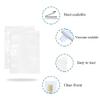 PABCK 1000Pcs 3.9x5.9 inch (Usable Size 3.5x5.7 inch) White Front Clear Open Top 2.8mil Plastic Vacuum Pouch Heat Sealable Bags for Food Storage Packets Mini Sample with Tear Notches view 2