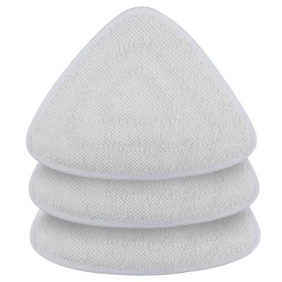 VCLENA 3 Pack Microfiber Steam Mop Replacement Refill Refills Triangle Mop Pads Fit for Steam Mop Cleaner,White Mop Replacement