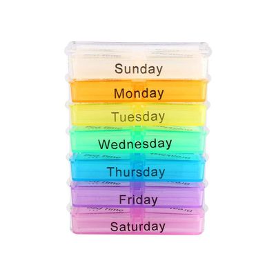 7 Days Weekly Organizer Daily Storage Box Tablet Container Sorter Case Organizer for Holding VitaminsFish Oils