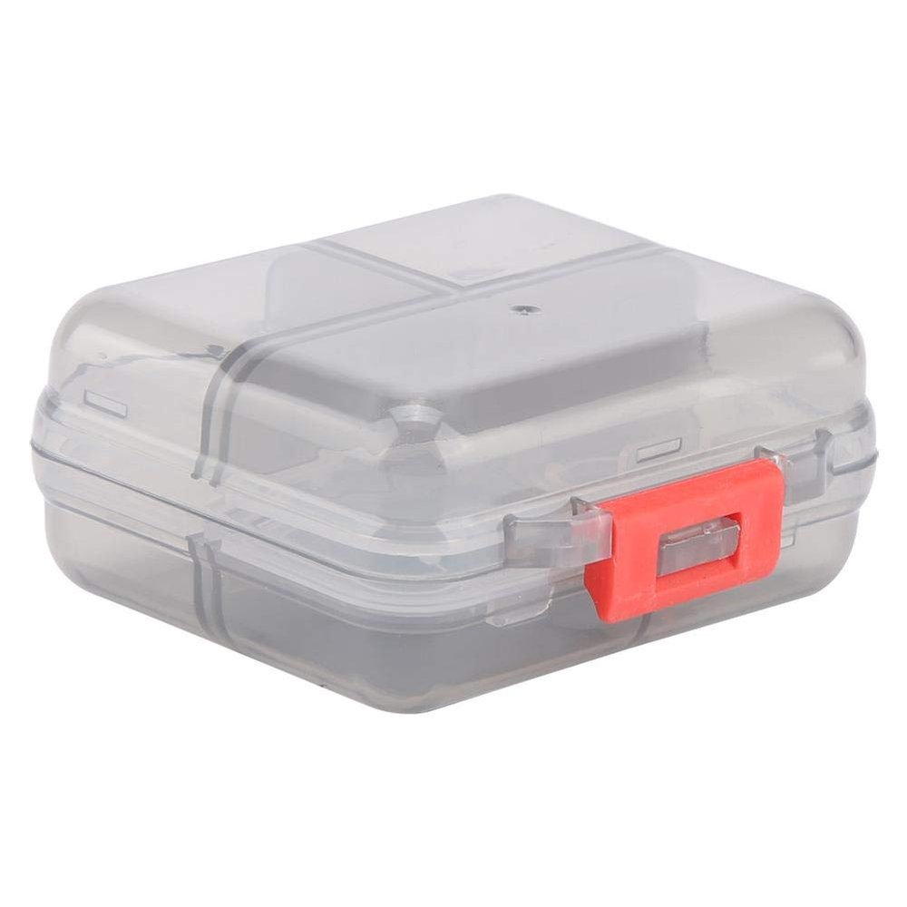 7 Grids Weekly Portable Medicine Storage Box Foldable Drug Case Tablet Organizer for Travel (Gray)