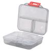 7 Grids Weekly Portable Medicine Storage Box Foldable Drug Case Tablet Organizer for Travel (Gray) view 3