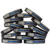 Fifteen (15) Worn Distressed Flag Blue Line Wristbands view 1