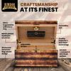 Humidor Supreme Old Glory Humidor with Weathered American Flag Design | Desktop Cigar Storage with Spanish Cedar Tray & Dividers | Cigar Box with Humidifier & Glass Hygrometer - Holds Up To 100 Cigars view 4