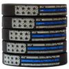 SayitBands Five (5) Worn Distressed Flag Blue Line Wristbands view 1