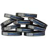 Ten (10) Worn Distressed Flag Blue Line Wristbands view 1