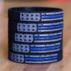 Ten (10) Worn Distressed Flag Blue Line Wristbands view 3