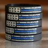 Twenty (20) Worn Distressed Flag Blue Line Wristbands view 3