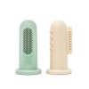 mushie Baby Finger Toothbrush (Cambridge Blue/Shifting Sand) 2-Pack view 1