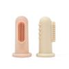 mushie Baby Finger Toothbrush (Blush/Shifting Sand) 2-Pack view 1