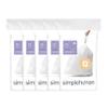 simplehuman Code Q 100 Count, Dispenser Pack Custom Fit Liners, Drawstring Trash Bags, 50-65 Liter / 13-17 Gallon, White view 1