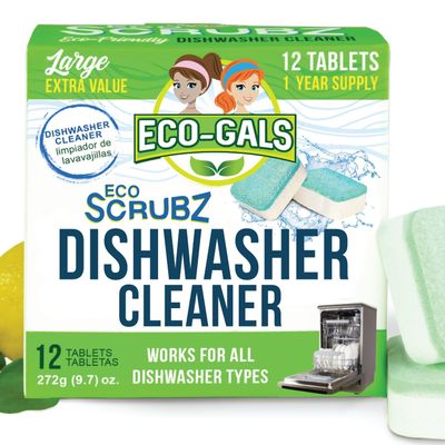 Eco-Gals Dishwasher Cleaner - 12 Tablets - 12 Month Supply - Unscented