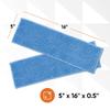 Superio Microfiber Mop Replacement Head, 16 inch Damp Mop Pad Refill for Miracle Mop Dusting and Spray Mop, attaches to Velcro mop(2 Pack) view 2