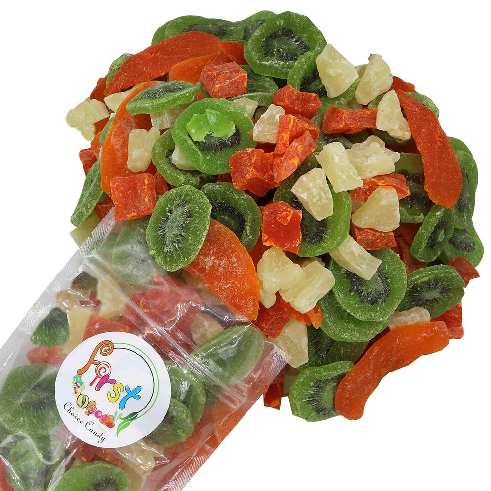 Dried Mixed Tropical Fruit (Kiwi, Pineapple, Mango, Papaya) 2 Pound