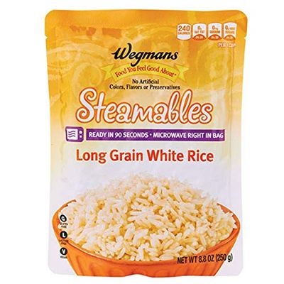 Wegmans Steamables Long Grain White Rice 8.8oz (Pack of 06)