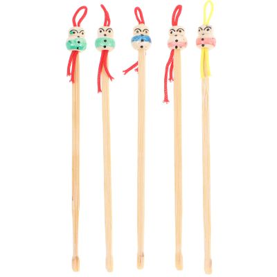 5pcs Portable Scoop Lovely Wax Scraper Bamboo Swabs Wood Earpick Bamboo Japanese Bamboo Wood Tools Wooden Baby Asia Clean