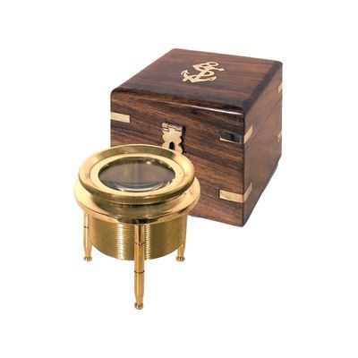 SIGRIS Decor and Go Magnifier with Box Nautical Decoration World Map Collection DG6403