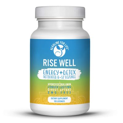 Alkaline for Life Rise Well Vitamin B12 - Vegan B12 - B12 Vitamins and Energy Supplements - Fast Acting B12 Sublingual 2000 mcg of B 12 Vitamin in Longer Lasting Form Than Methylcobalamin B12